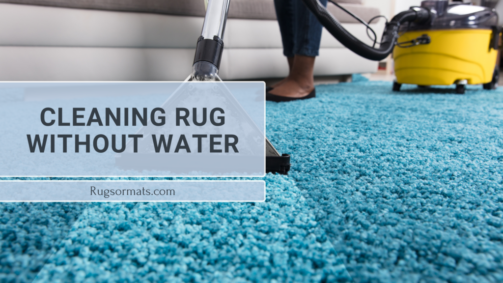 how to clean an area rug without water